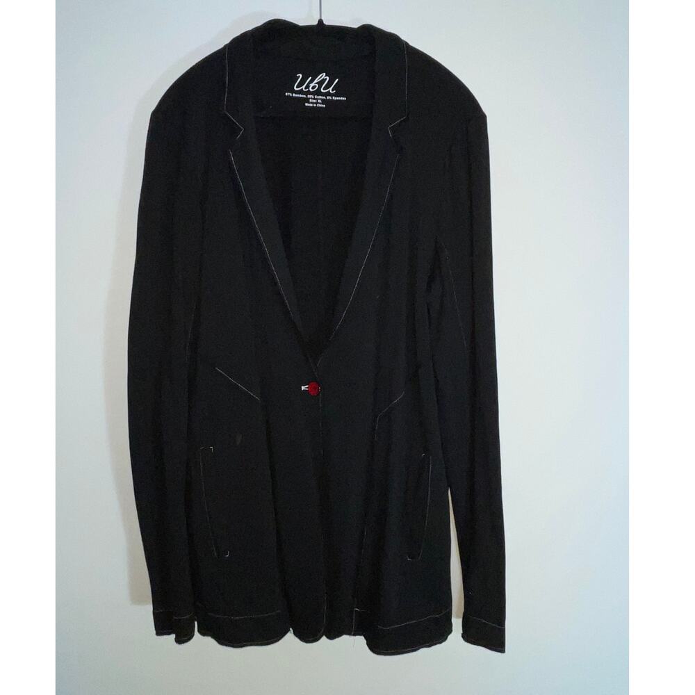 UbU Bamboo & Cotton Jacket - Women's Size XL‎ - White Stitching Detail